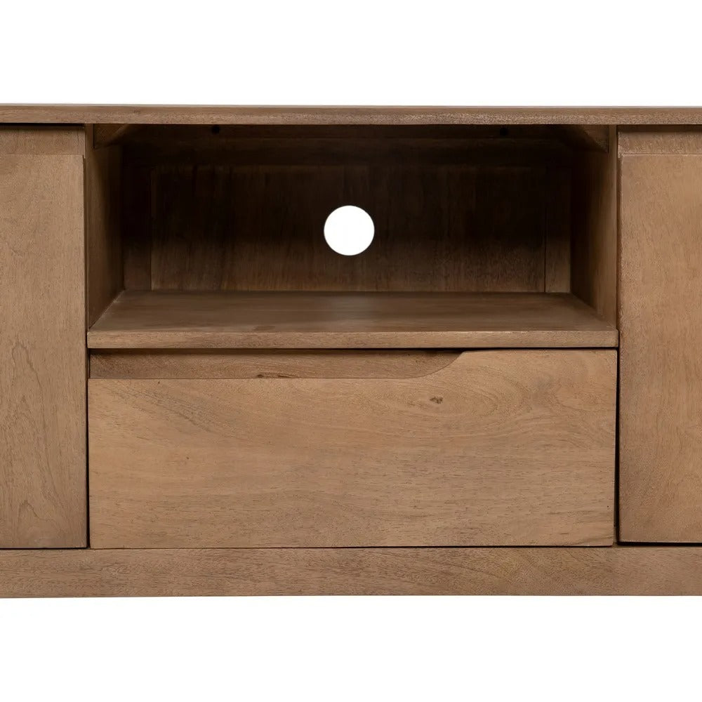 Meuble TV contrasté Parme - Bois miel