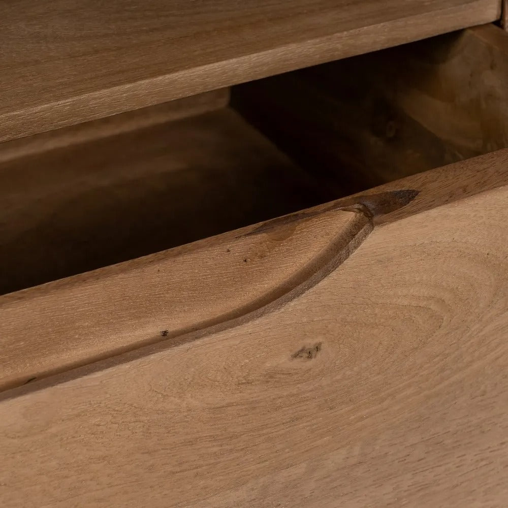 Meuble TV contrasté Parme - Bois miel