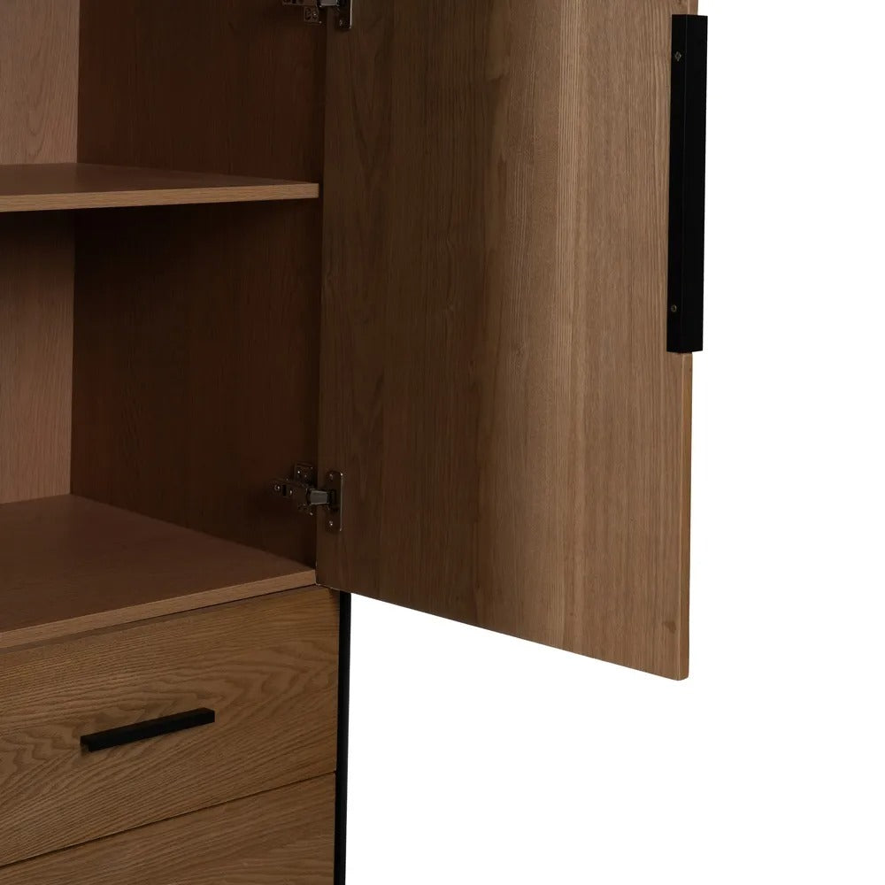 Meuble bar haut Milano - Bois texturé