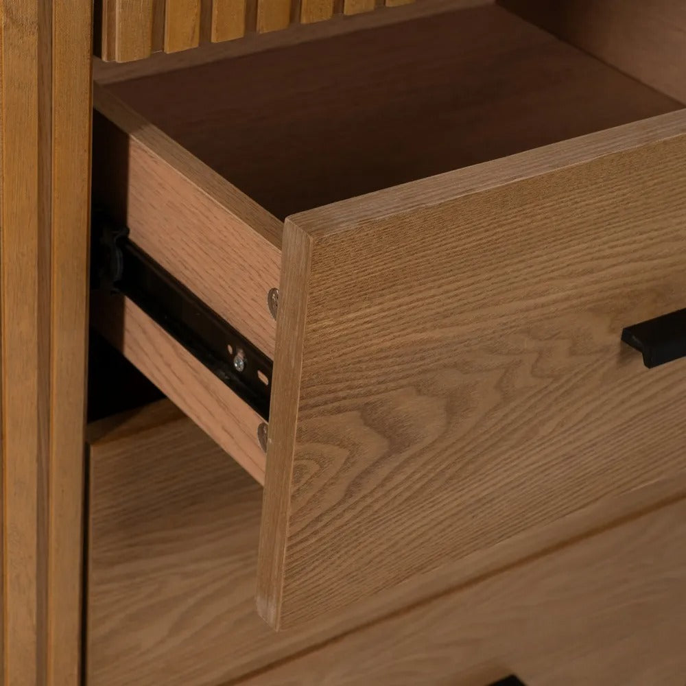 Meuble bar haut Milano - Bois texturé