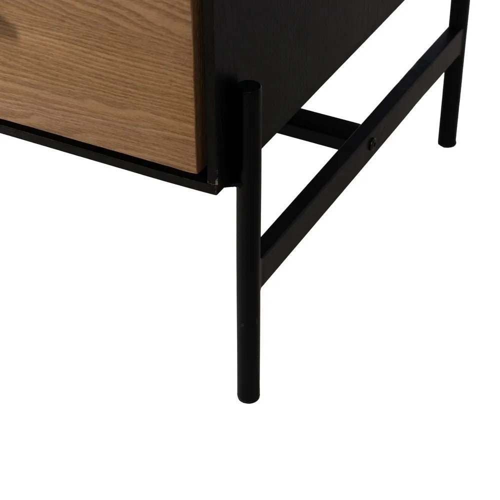 Meuble bar haut Milano - Bois texturé