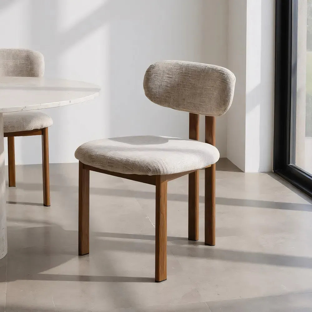 Chaise salle à manger Céleste - Beige - Lot de 2