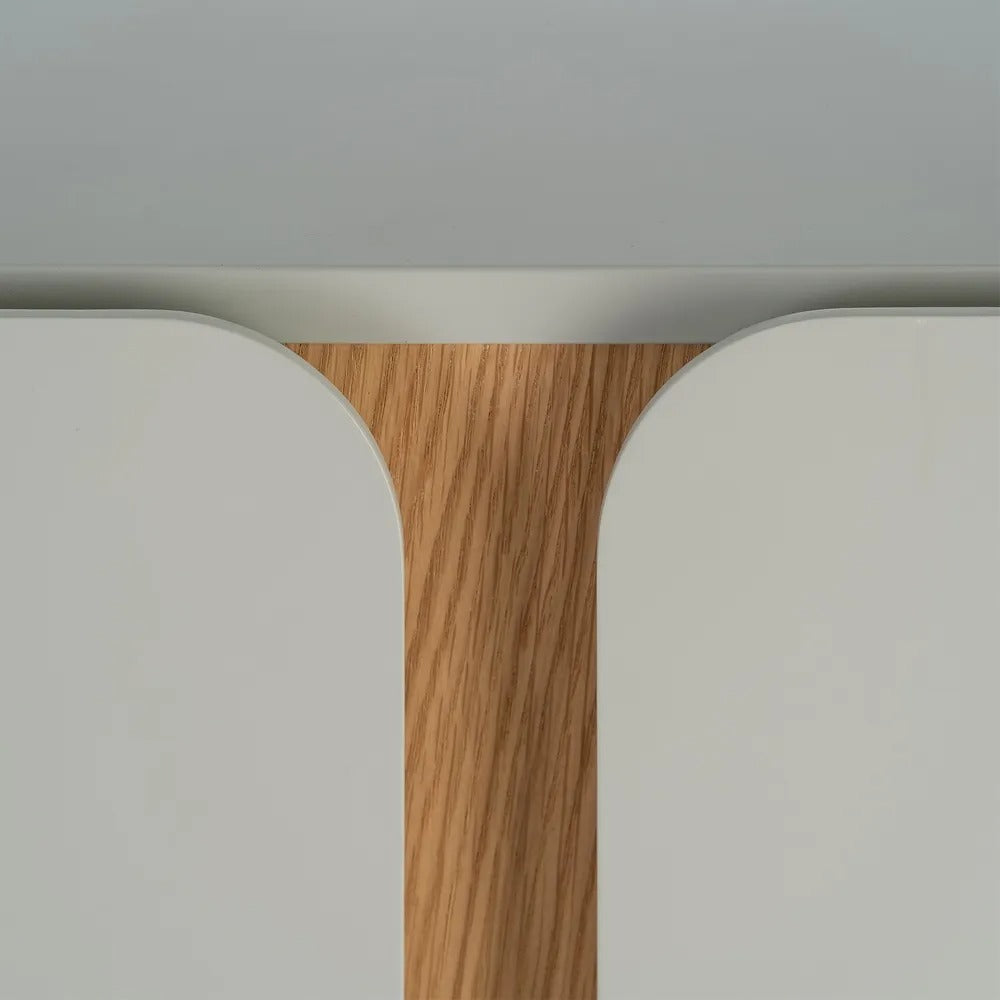 Meuble TV bicolore Mantoue - Gris bois