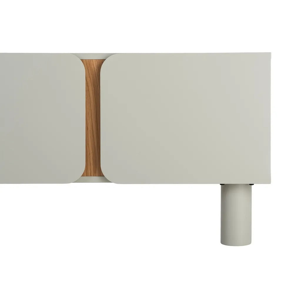 Meuble TV bicolore Mantoue - Gris bois