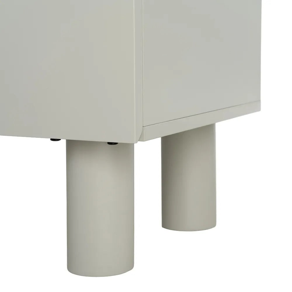 Meuble TV bicolore Mantoue - Gris bois