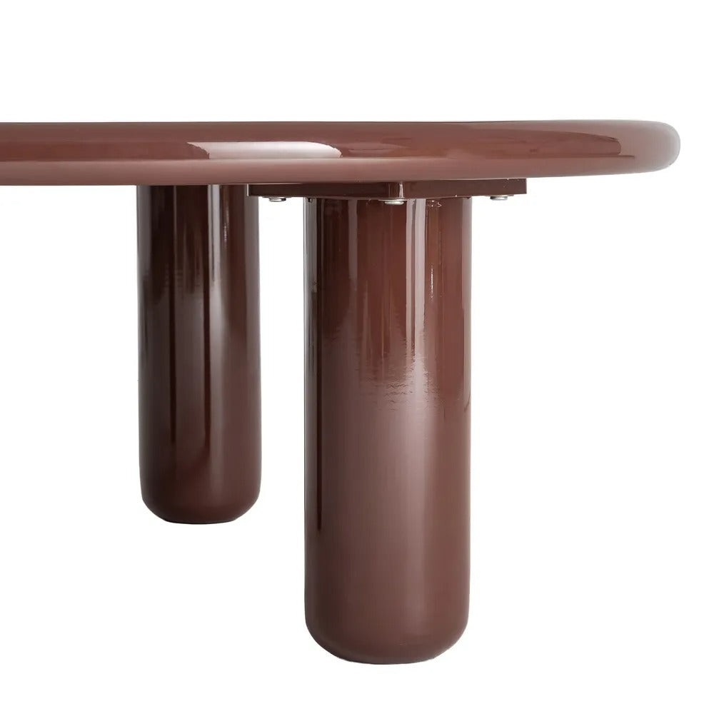 Table basse iconique Trieste - Laqué bordeaux