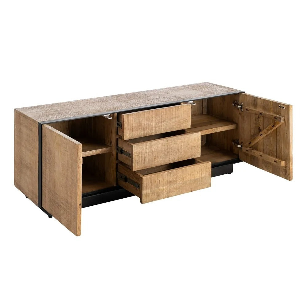Buffet contrasté Parme - Bois miel