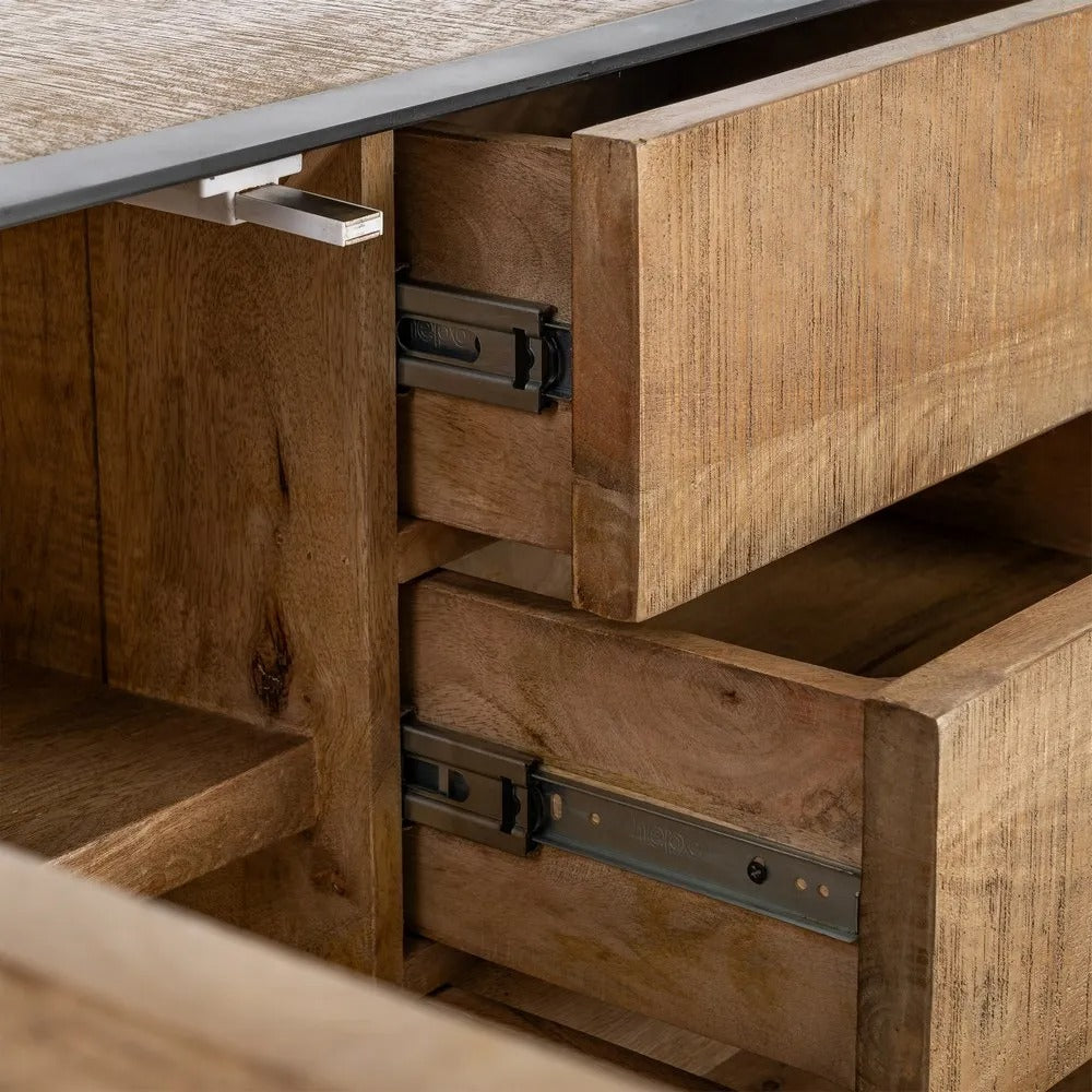 Buffet contrasté Parme - Bois miel