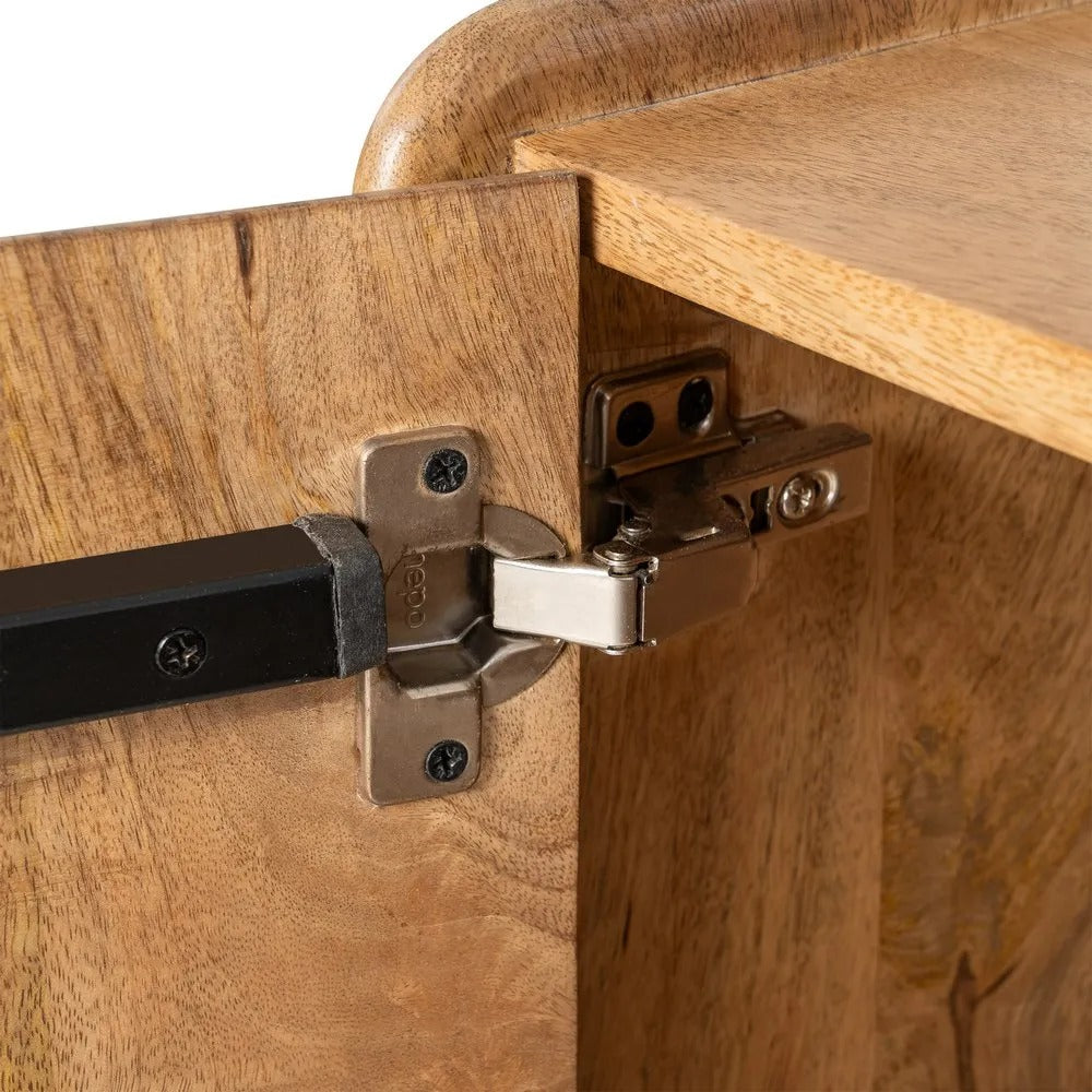 Meuble TV texturé Bologne - Bois de manguier