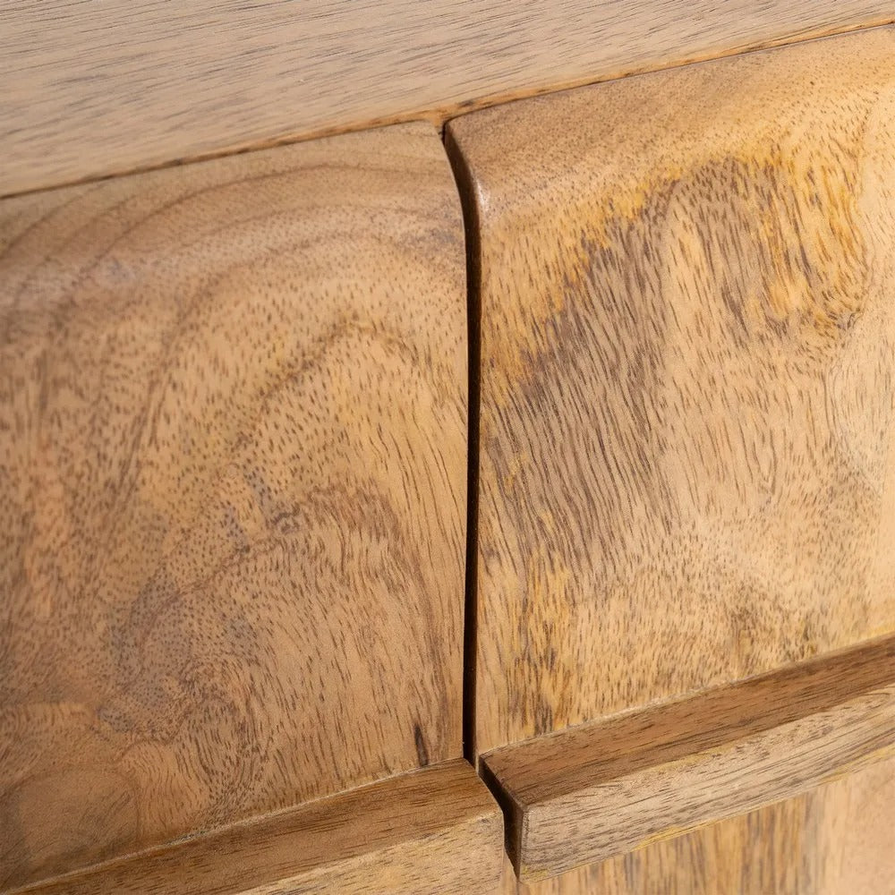 Meuble TV texturé Bologne - Bois de manguier