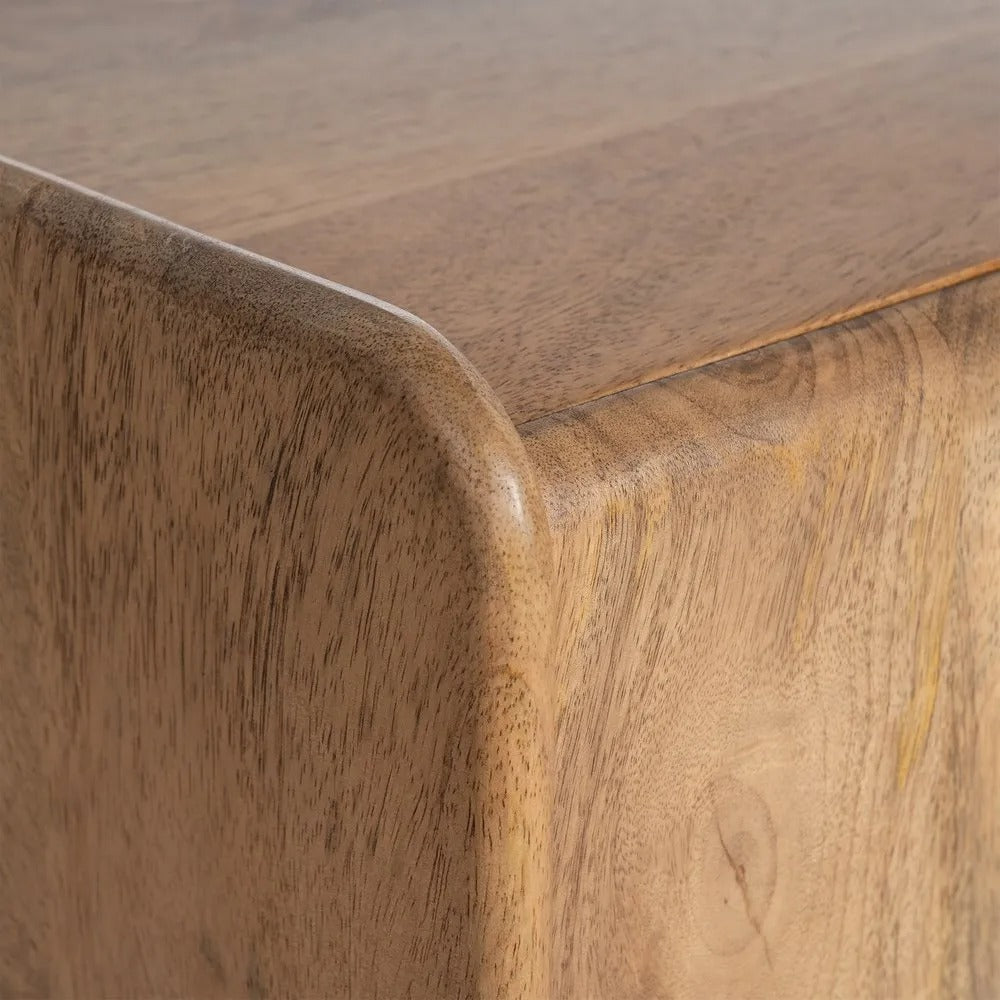 Meuble TV texturé Bologne - Bois de manguier