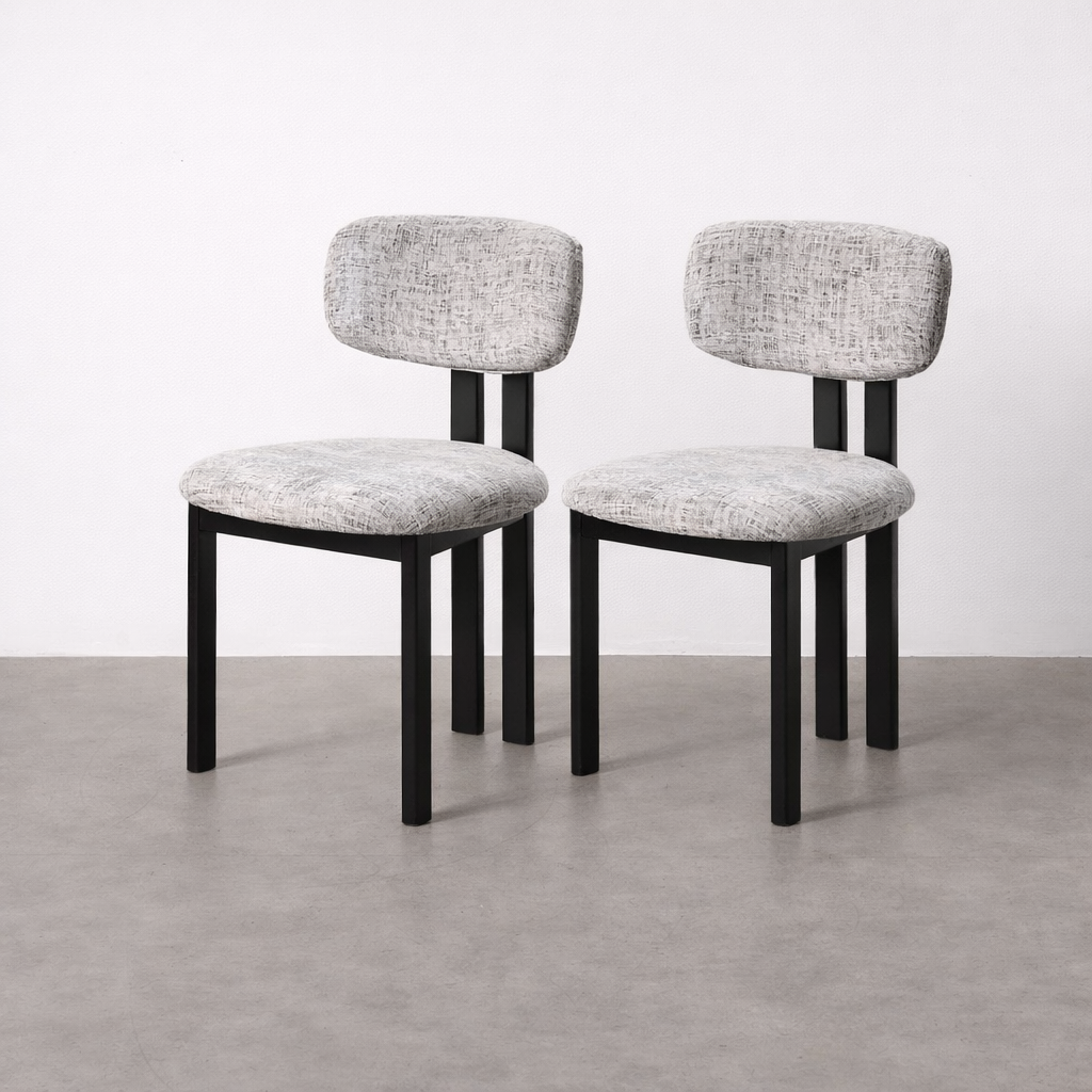 Chaise salle à manger Céleste - Noir - Lot de 2