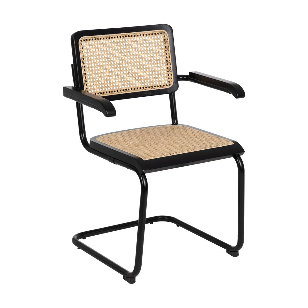 Chaise salle à manger Palermo - Noir - Lot de 2