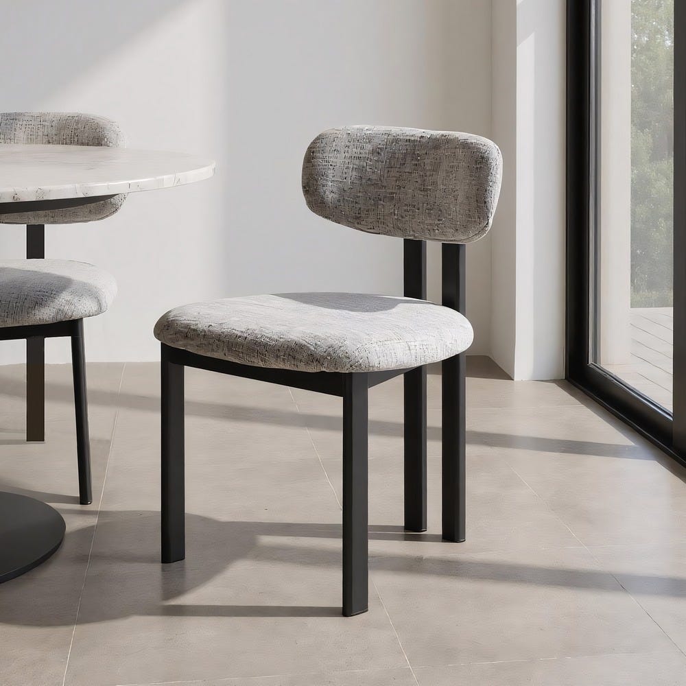 Chaise salle à manger Céleste - Noir - Lot de 2