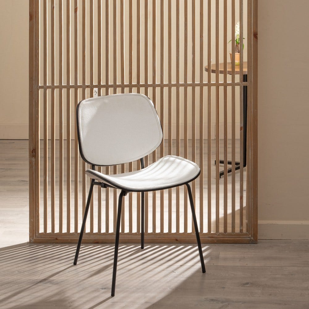 Chaise salle à manger Torino - Blanc - Lot de 2