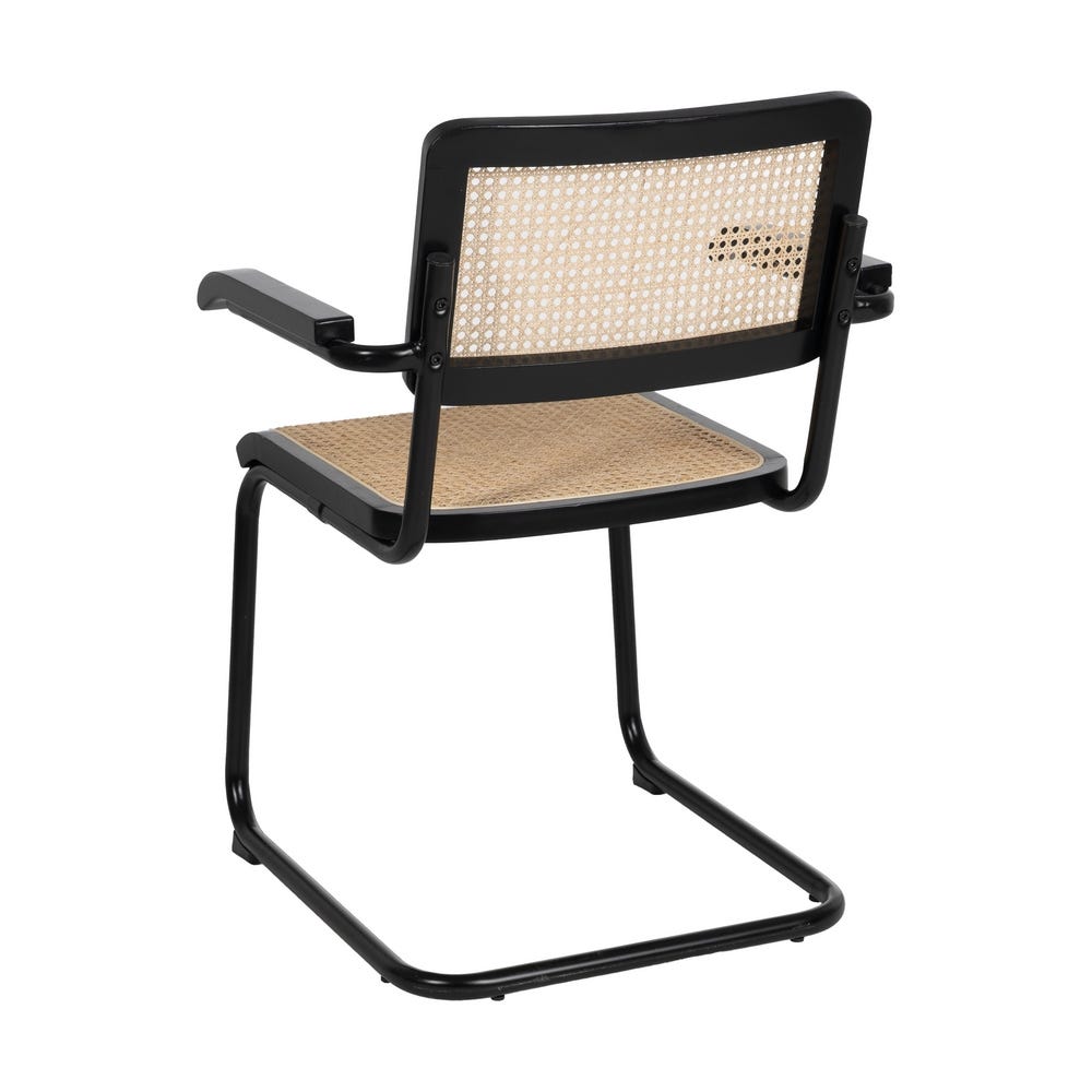 Chaise salle à manger Palermo - Noir - Lot de 2