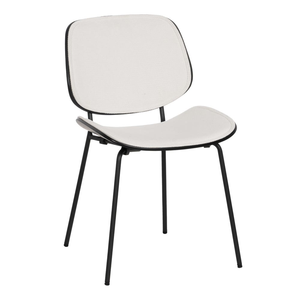 Chaise salle à manger Torino - Blanc - Lot de 2