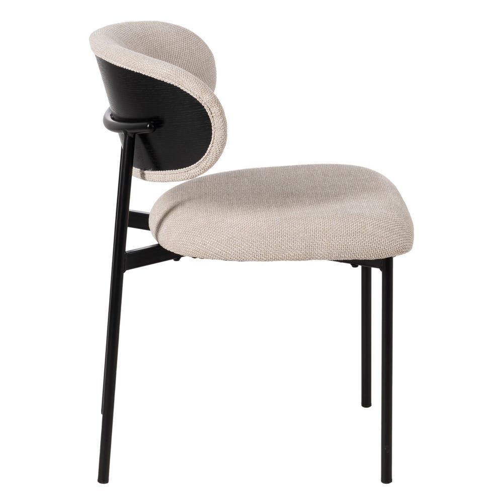 Chaise salle à manger Firenze - Gris - Lot de 4