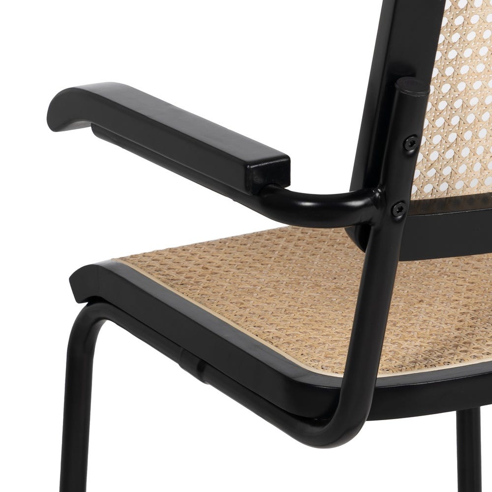 Chaise salle à manger Palermo - Noir - Lot de 2