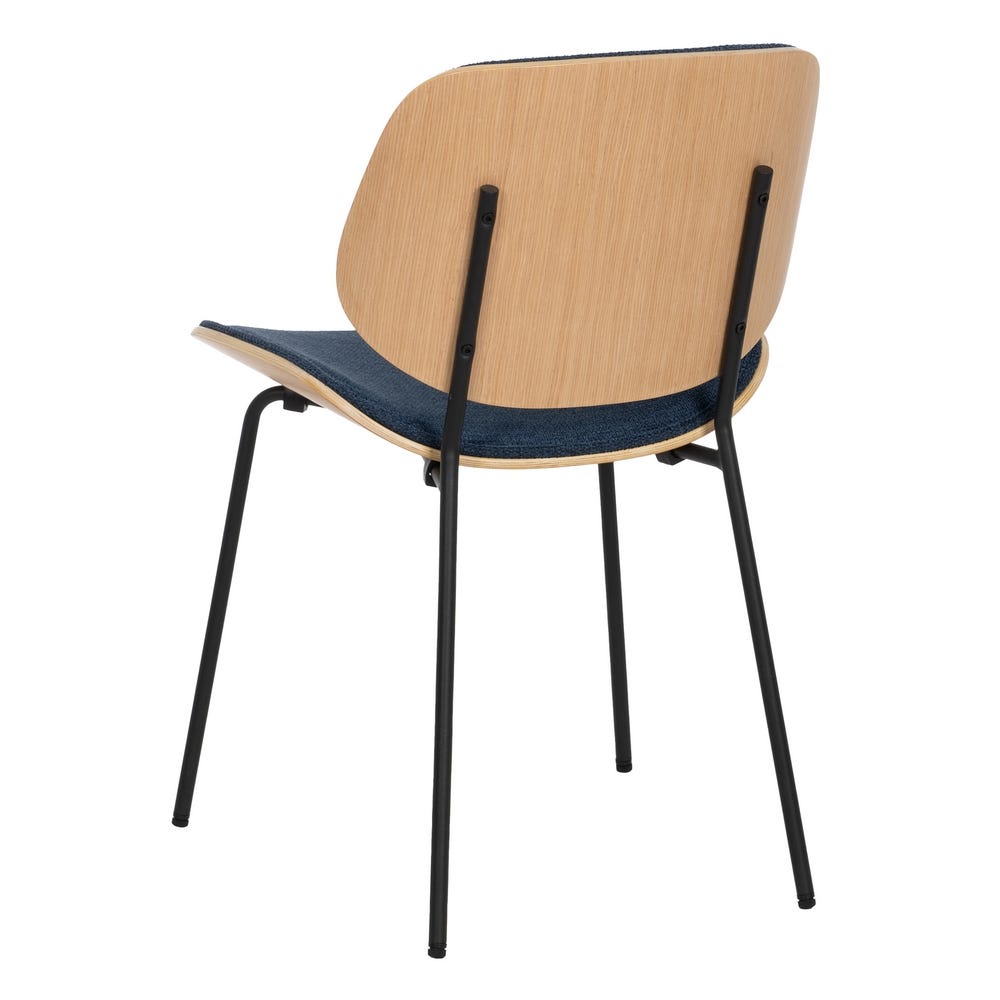 Chaise salle à manger Torino - Bleu - Lot de 2