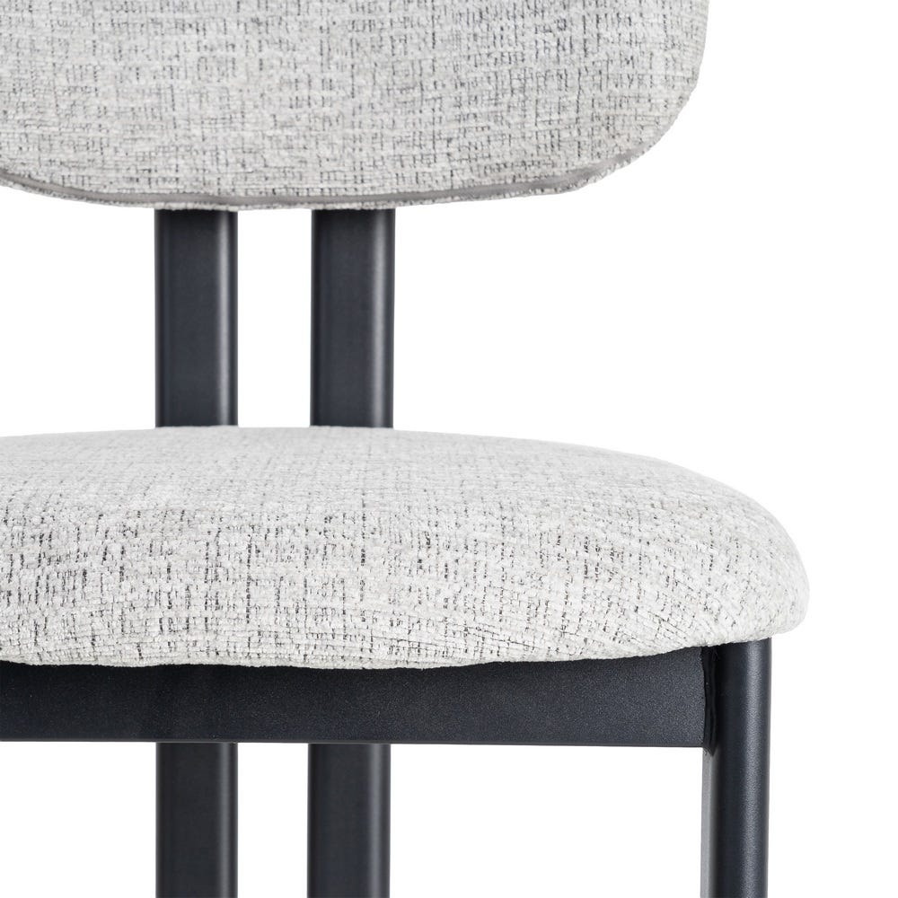 Chaise salle à manger Céleste - Noir - Lot de 2