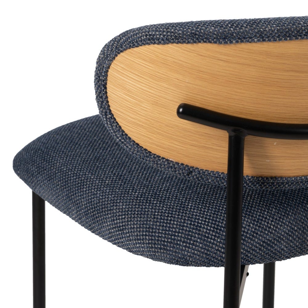 Chaise salle à manger Firenze - Bleu - Lot de 4