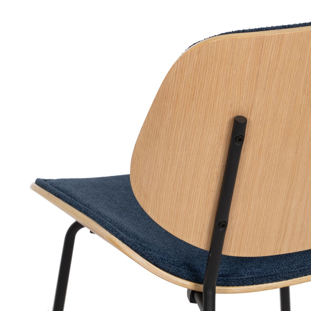 Chaise salle à manger Torino - Bleu - Lot de 2